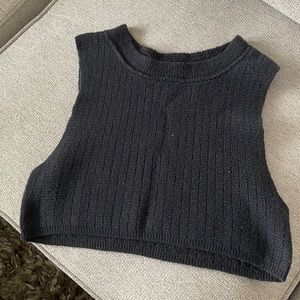 Free people black crop top